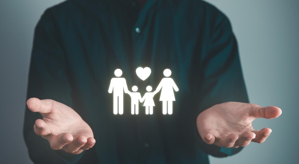 man-holding-family-icon-family-life-concept