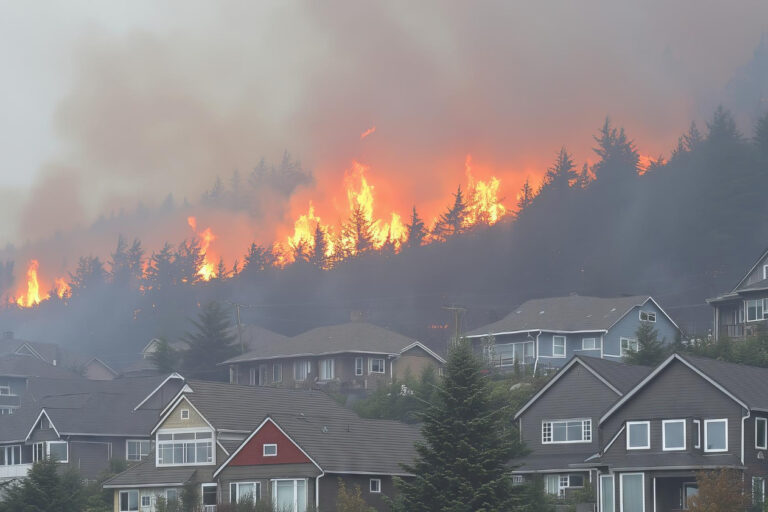 California wildfire insurance protection illustration